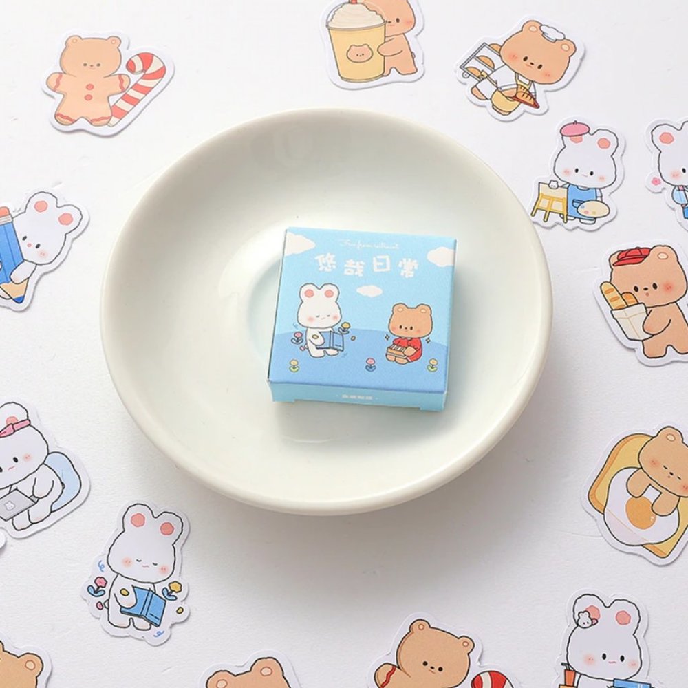Kawaii Bear & Rabbit Sticker Pack - Picture 2 of 6